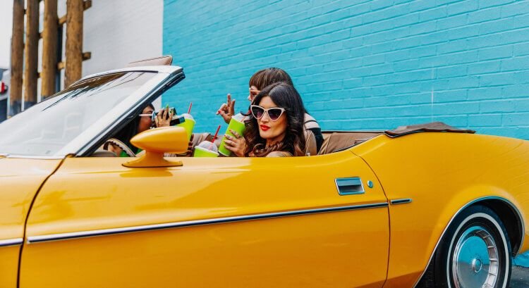 Turo convertible rental for a solo road trip